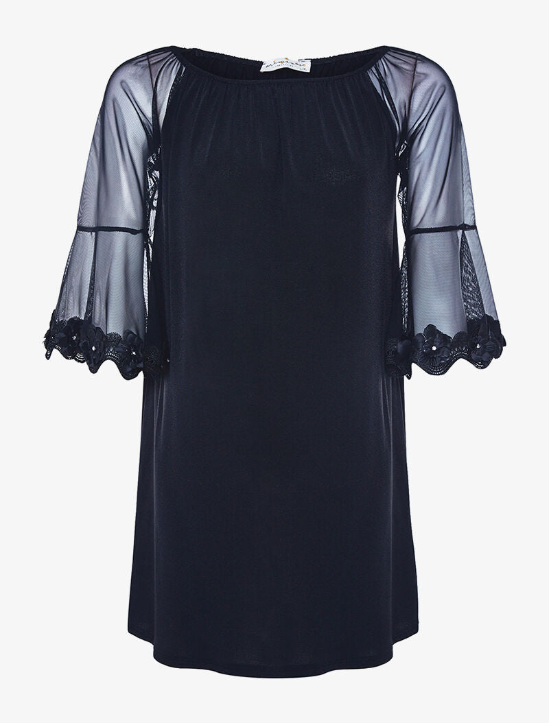 Robe légère manches à  - noir - 1