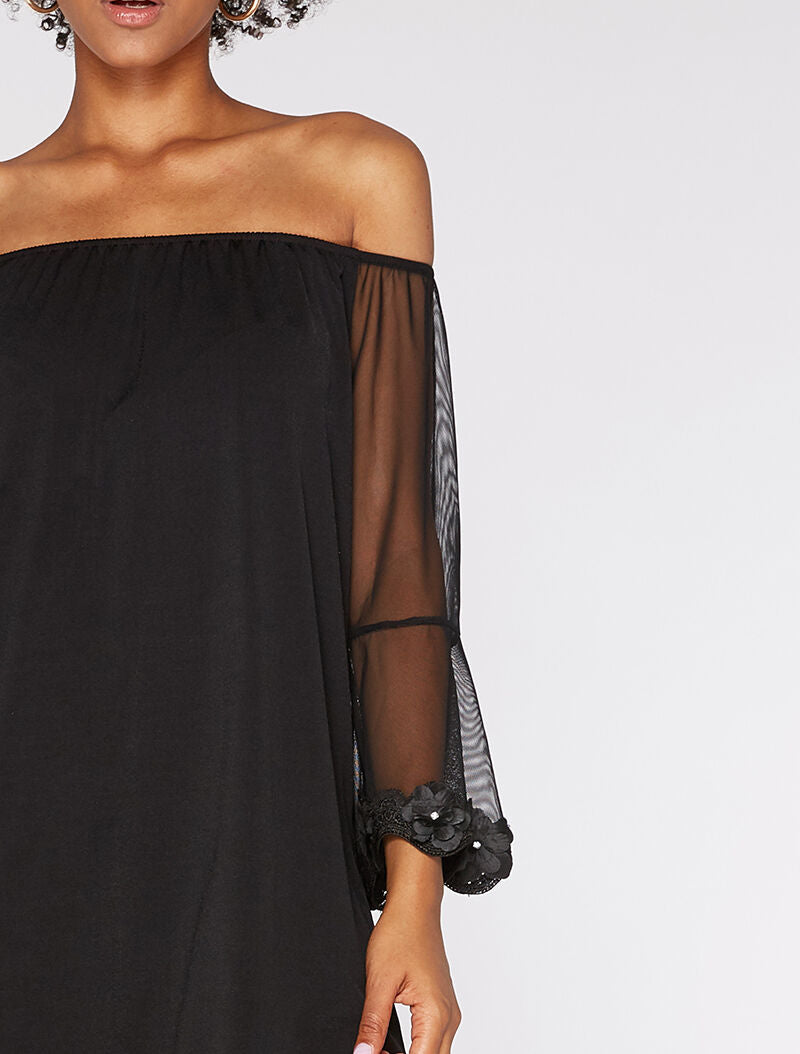 Robe légère manches à  - noir - 3