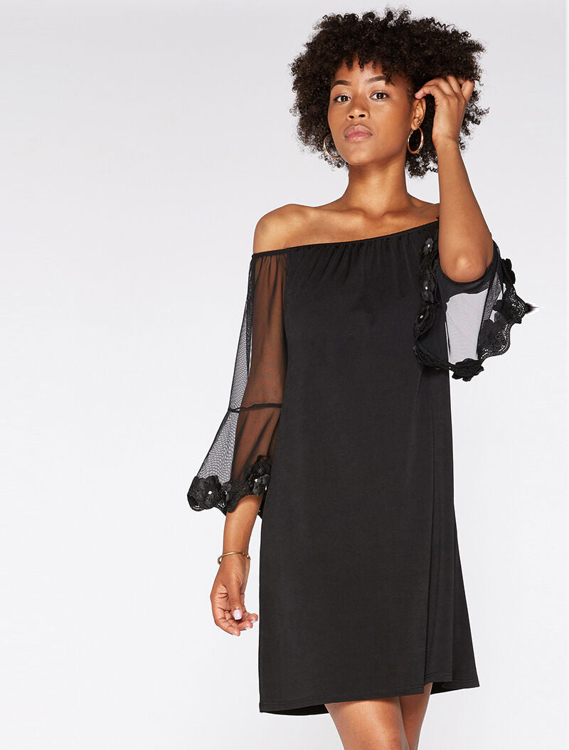 Robe légère manches à  - noir - 4
