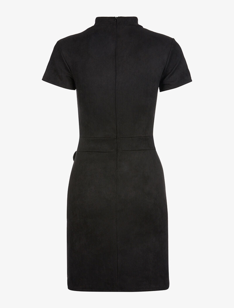 Robe daim bas trompe l&