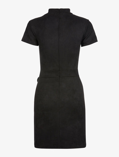 Robe daim bas trompe l&