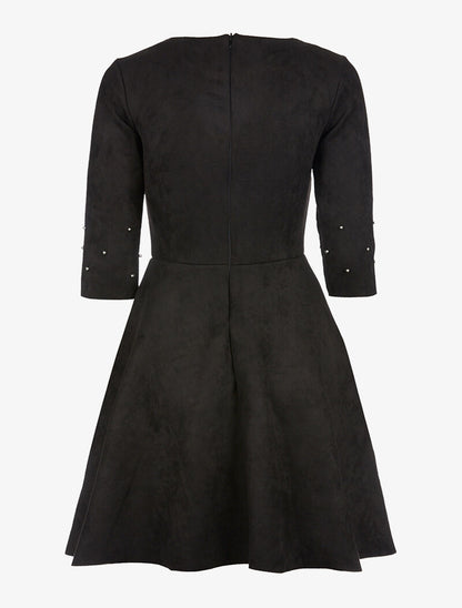 Robe daim à billes argentées - noir - 2