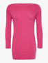 Robe-pull col à perles strassées - fushia - 1
