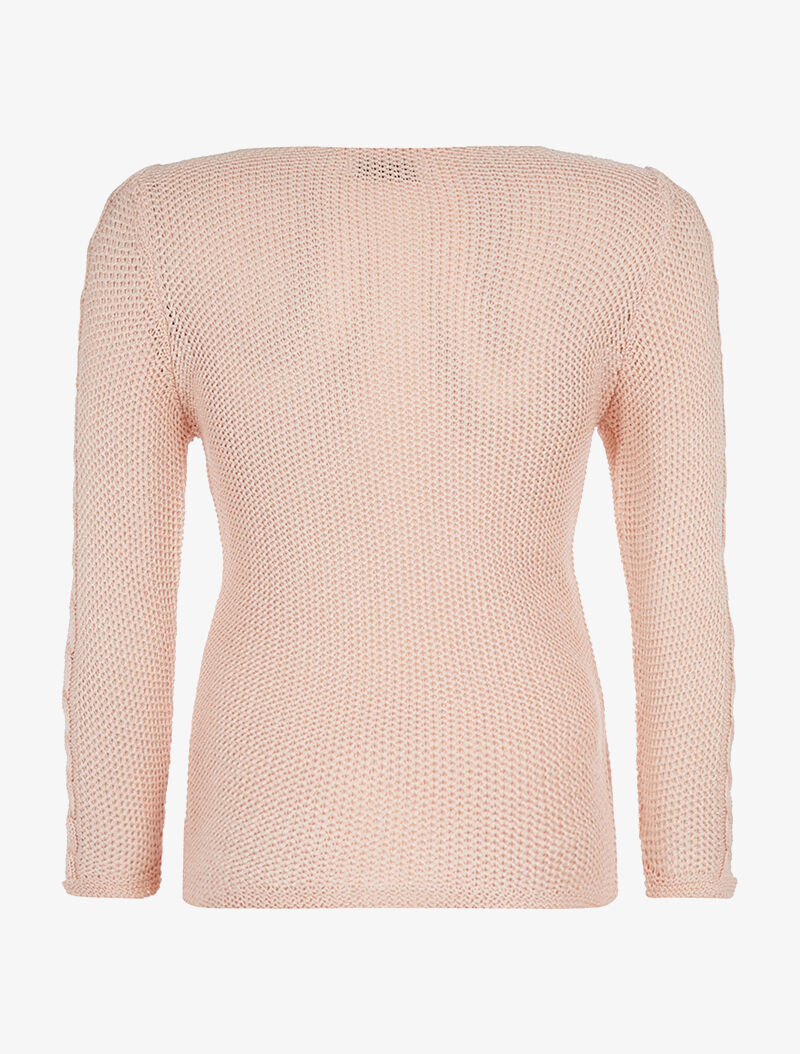 Pull côtés torsadés - rose - 2