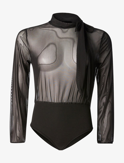 Body voile uni - noir - 3