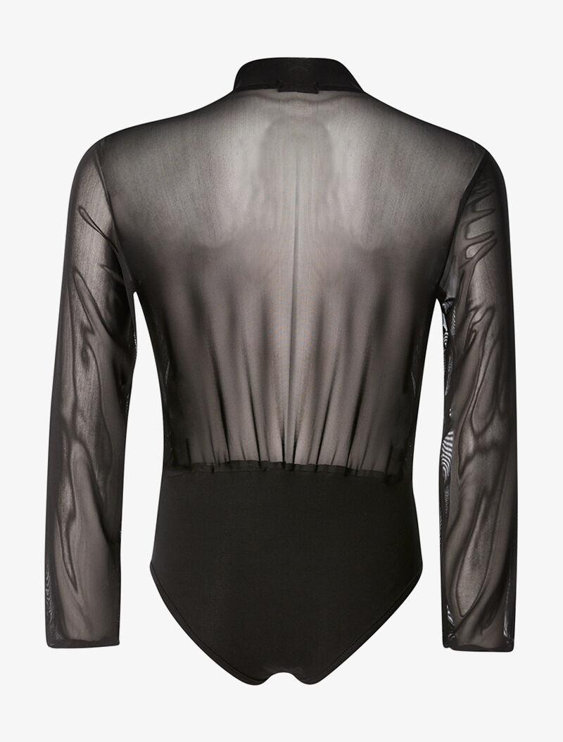 Body voile uni - noir - 2