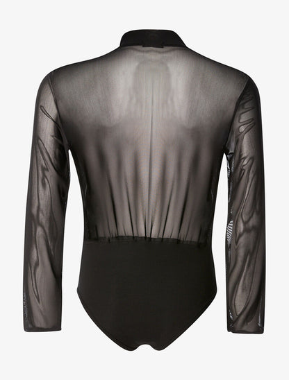 Body voile uni - noir - 2