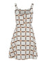 Robe motifs imprimés côtés ouverts - blanc - 3