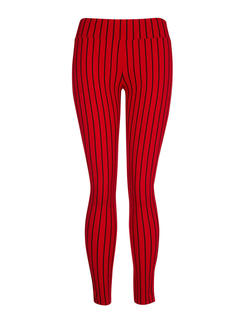 Pantalon basic rayé - bordeaux - 1