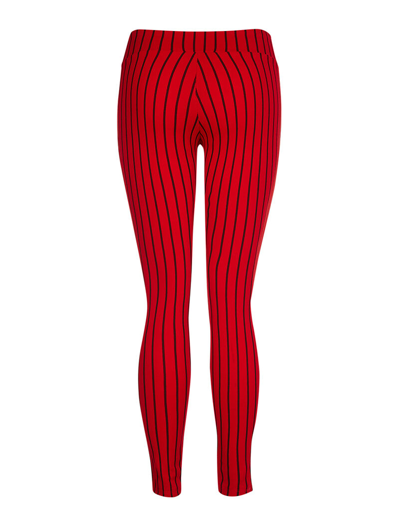 Pantalon basic rayé - bordeaux - 2