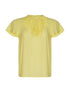 Top voile plastron dentelle - jaune - 3