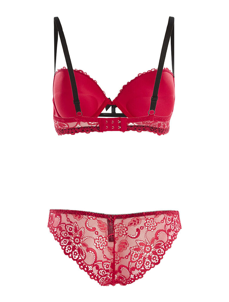 Ensemble SG et culotte liseré contrasté - rouge - 2