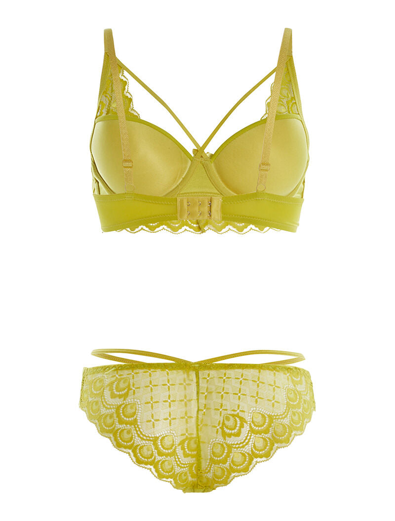 Ensemble SG et culotte lace à bord dentelle - vert anis - 2
