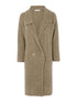 Gilet style manteau long - taupe - 1