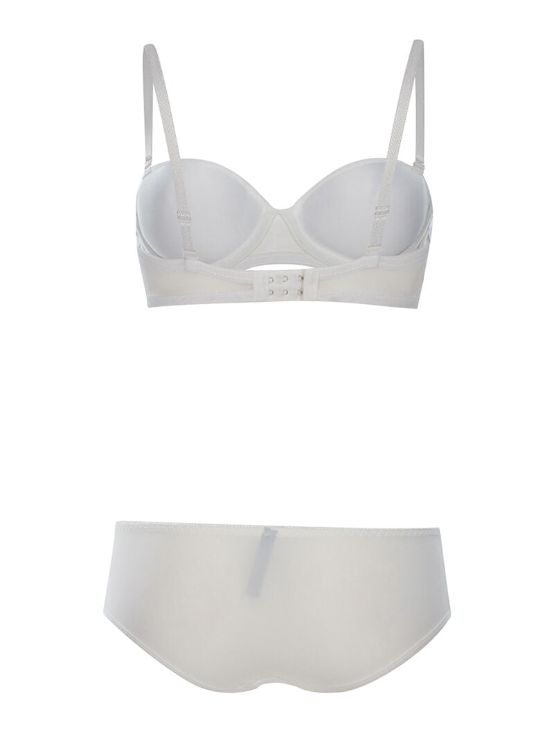Ensemble SG corbeille dentelle et culotte - blanc - 2