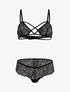 Ensemble lace en dentelle ajourée - Noir - 1