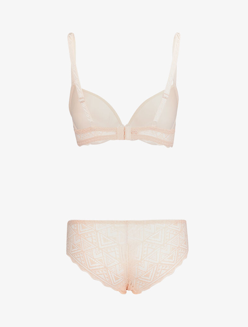 Ensemble à broderies anglaise - Nude - 2