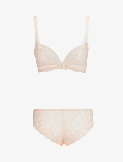 Ensemble à broderies anglaise - Nude - 2