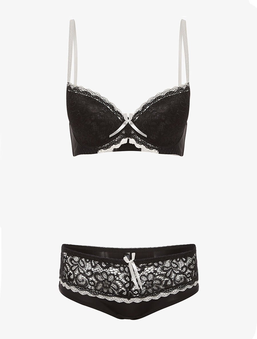Ensemble SG et culotte à dentelle - noir - 2