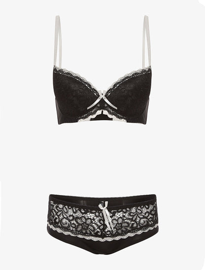 Ensemble SG et culotte à dentelle - noir - 2