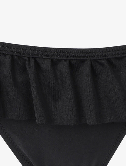 Bikini volanté à détail bijoux ananas - Noir - 3