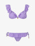 Bikini volanté à détail bijoux ananas - Lilas - 4