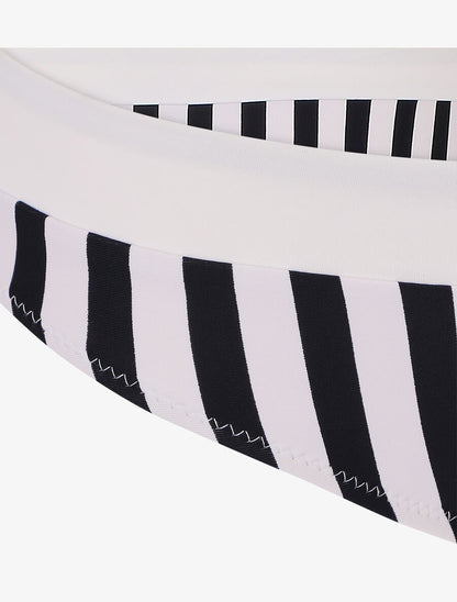 Bikini bandeau à rayures - Noir - 3