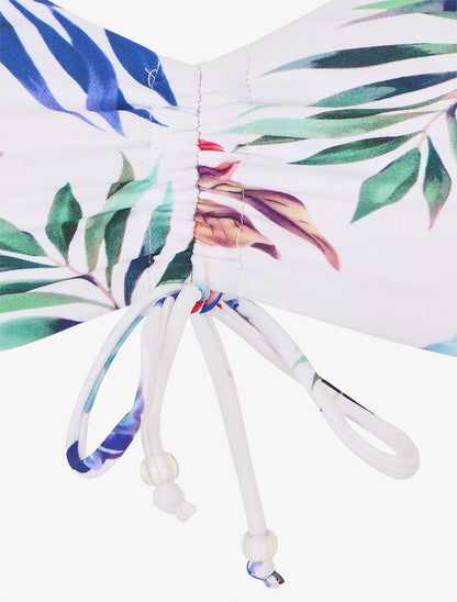 Bikini taille haute imprimé floral - Blanc - 3