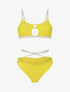 Bikini échancré à anneau - Jaune - 4