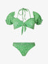 Bikini à manches courtes à imprimé fleuri - Vert - 5