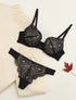 Ensemble ampliforme échancré et string - Noir/nude - 4