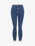 Jean skinny à ourlet - Bleu denim - 1
