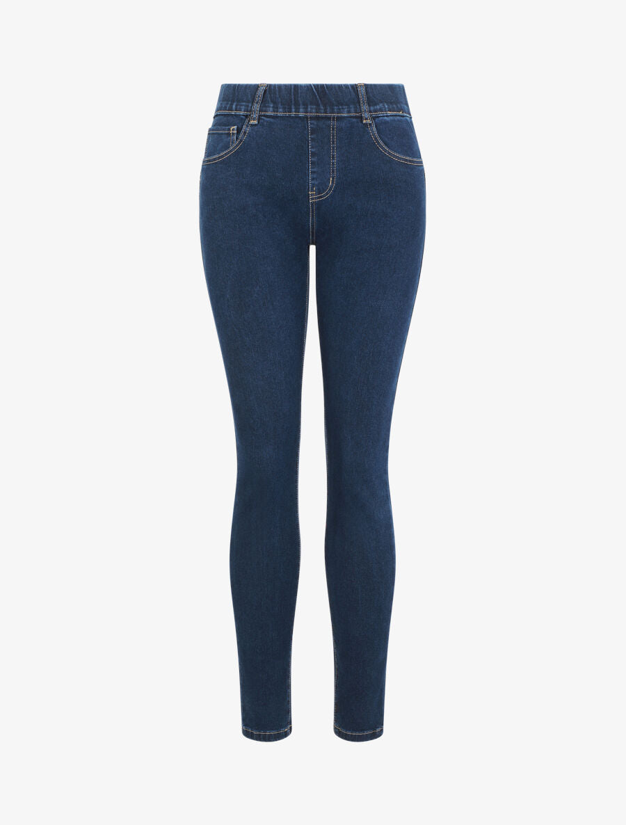 Jegging skinny push-up grande taille - Bleu - 1