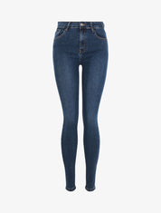 Jean skinny grande taille - Bleu - 4