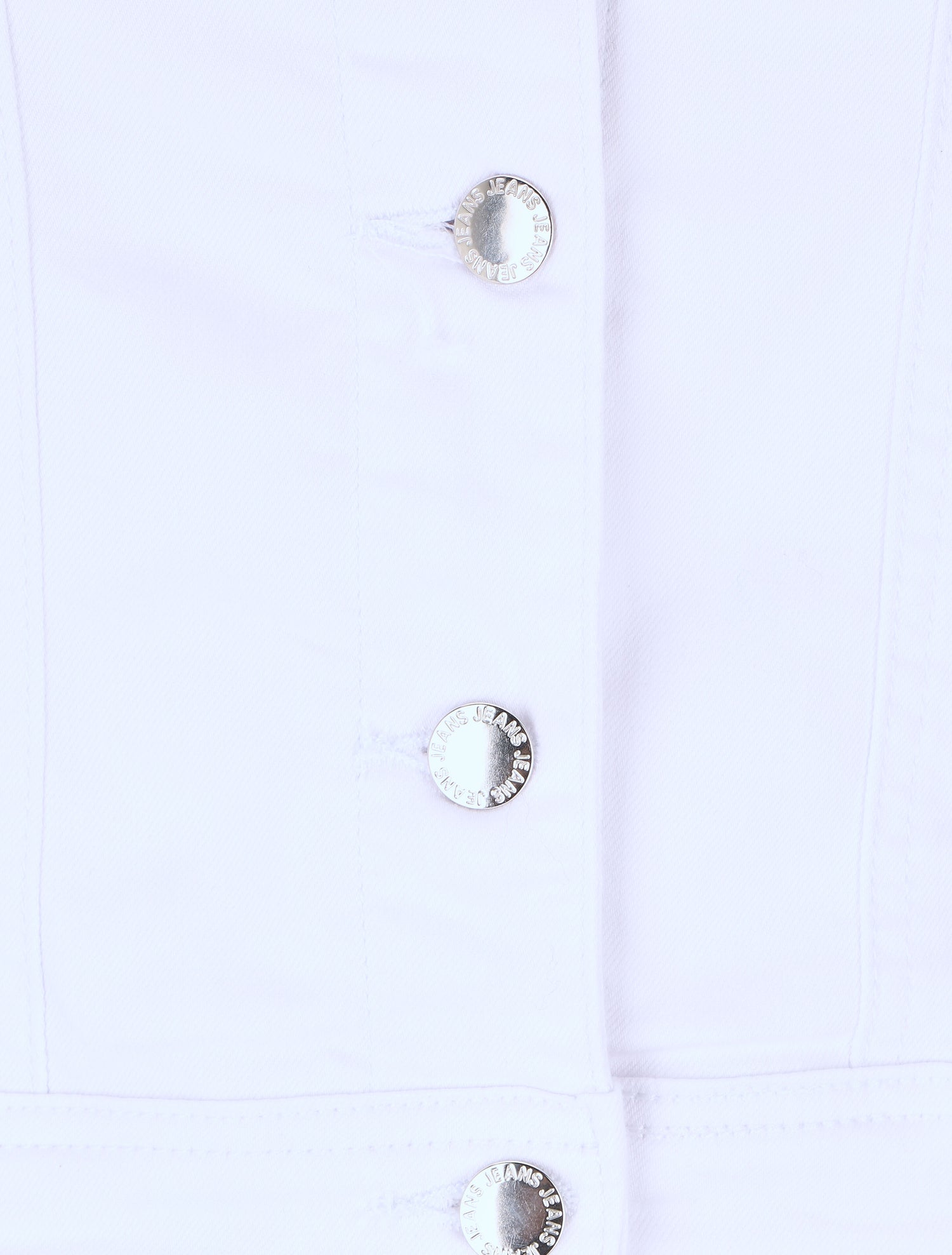 Veste en jean droite - Blanc - 3