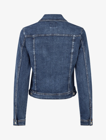 Gerade Jeansjacke - Blau