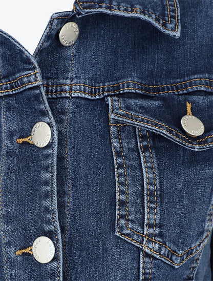 Gerade Jeansjacke - Blau