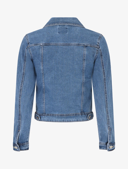 Veste en jean coupe droite - Bleu - 2