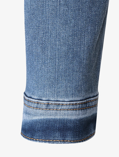 Veste en jean coupe droite - Bleu - 3