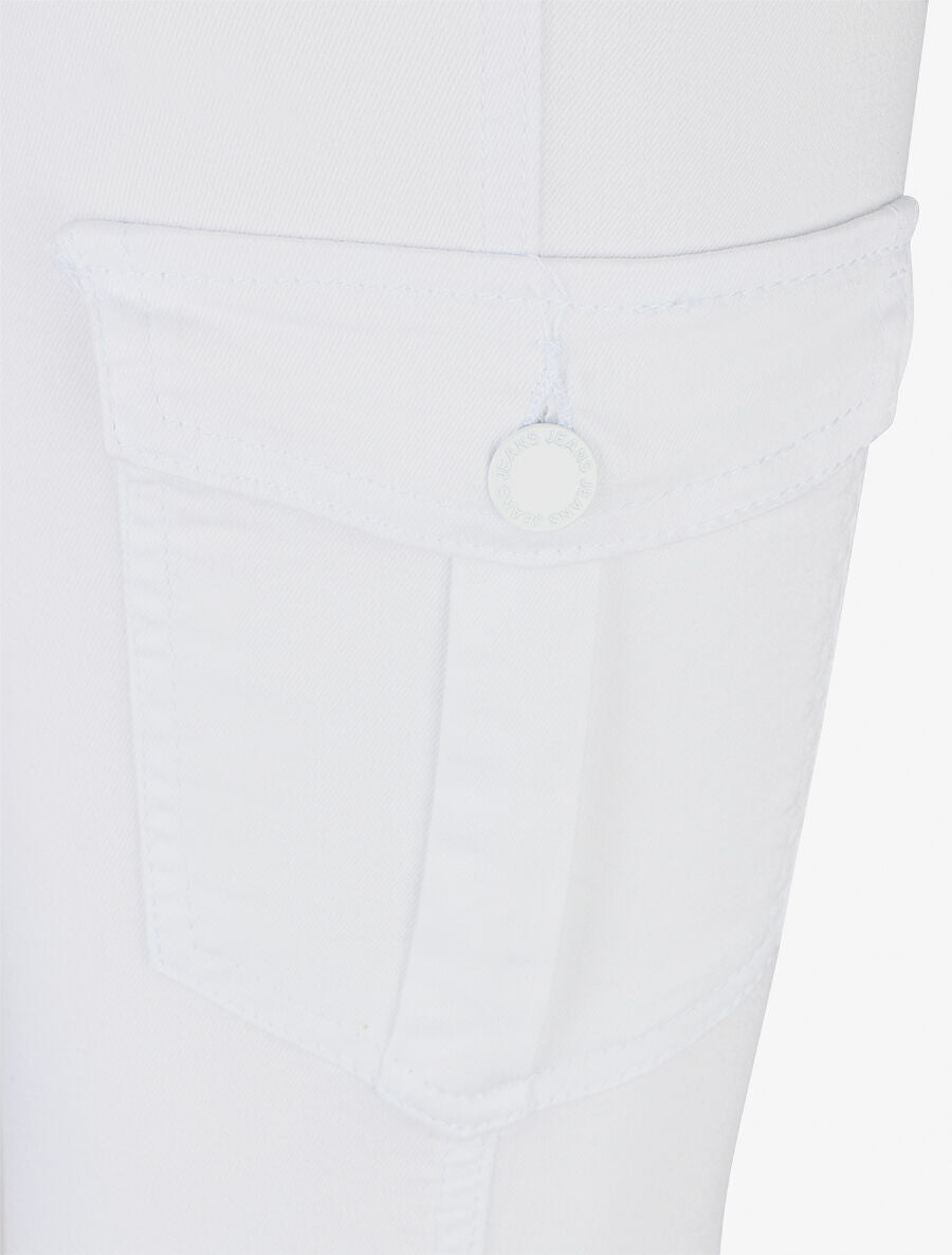 Jean style cargo coupe skinny - Blanc - 3