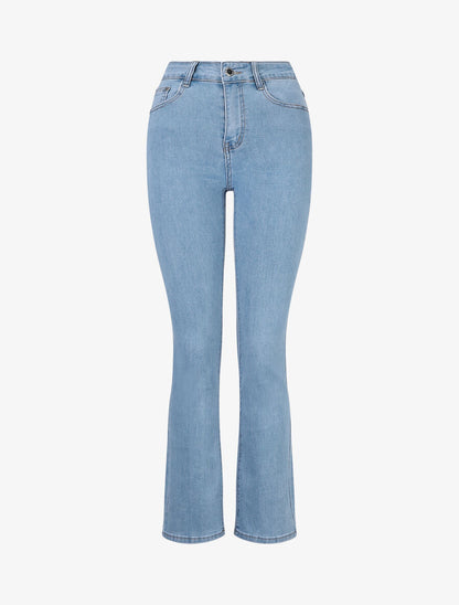 Jean classique coupe flare - Bleu - 1