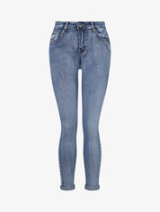 Jean push up à revers coupe slim - Bleu - 1