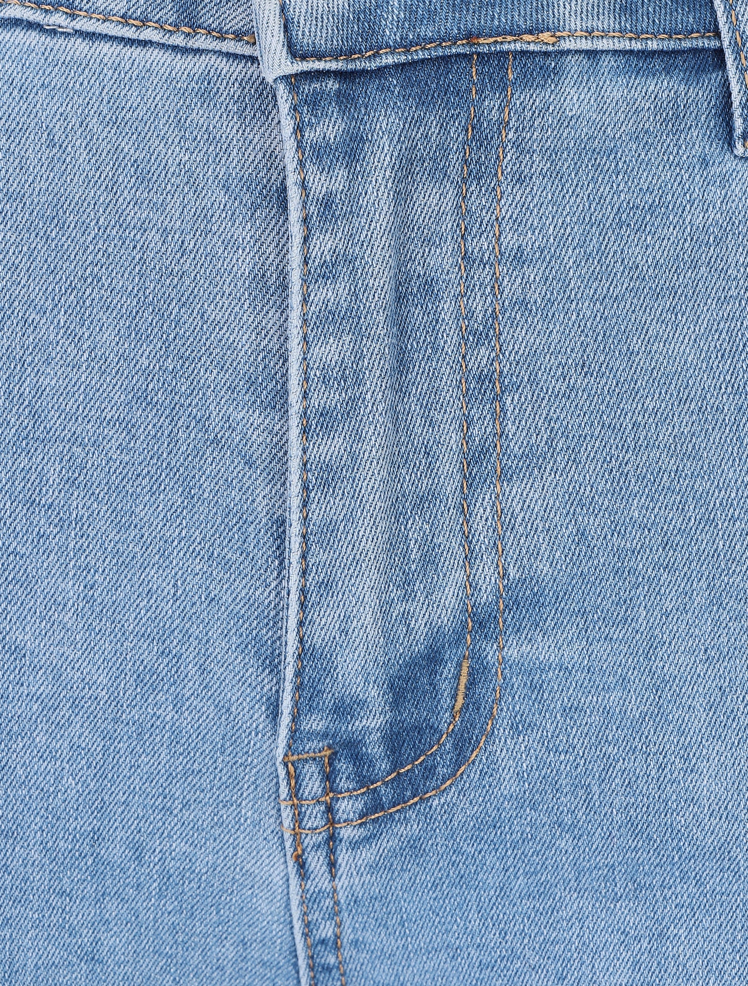 Jean à revers coupe slim - Bleu - 3