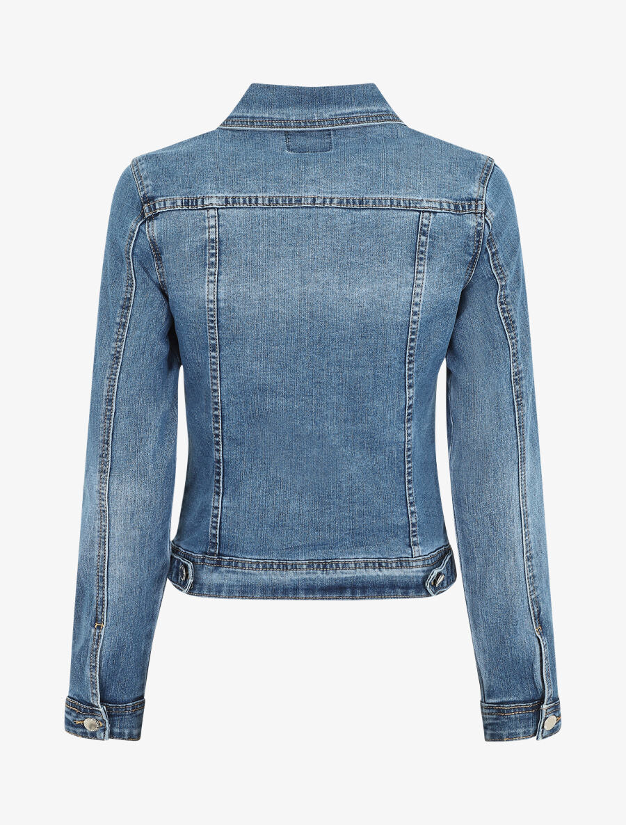 Veste en jean coupe droite - Bleu - 2