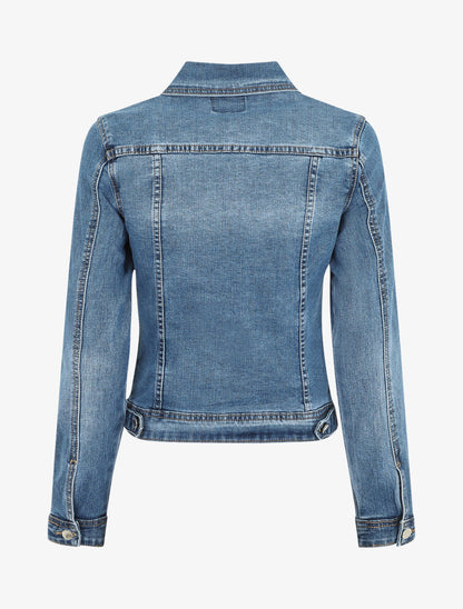 Veste en jean coupe droite - Bleu - 2