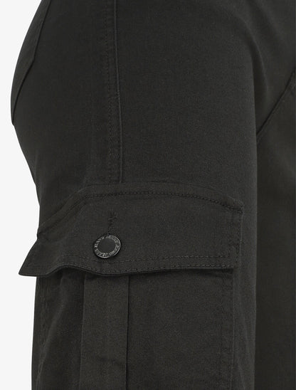 Jean cargo droite taille haute - Noir - 3