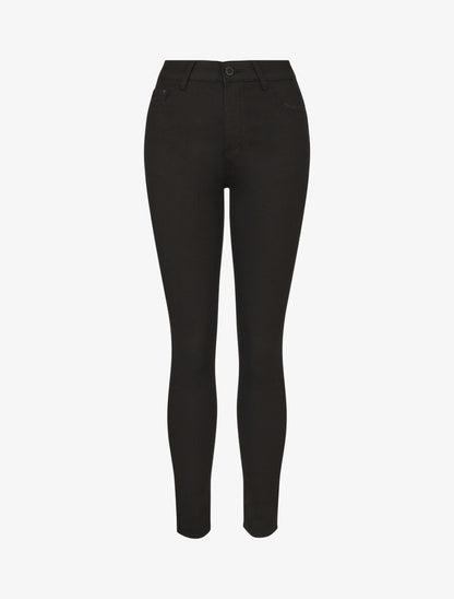 Jean skinny uni grande taille - Noir - 1