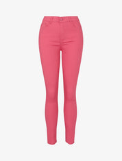 Jean skinny uni grande taille - Rose - 1