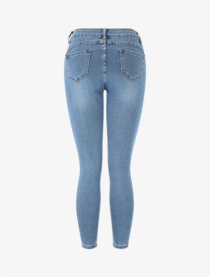 Jean skinny taille standard - Bleu - 2
