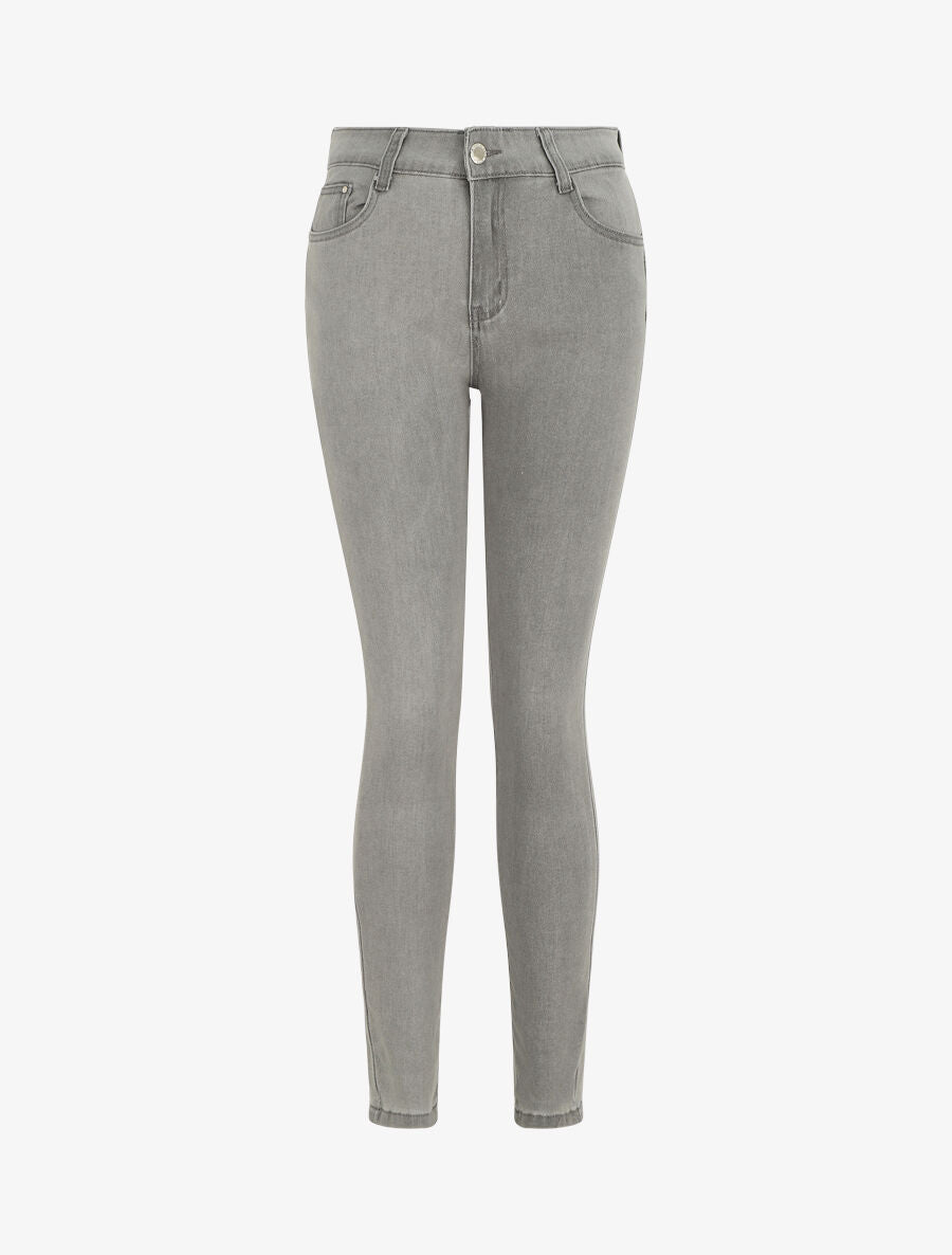 Jean push up coupe droite - Gris - 4
